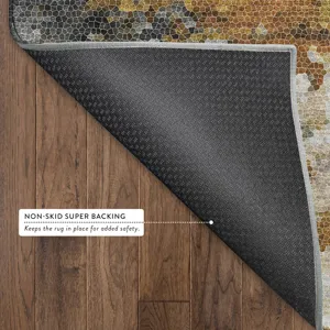Luxury Washable Lumara Graphite 3\' x 5\' Rug