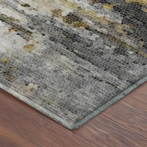 Luxury Washable Lumara Graphite 3\' x 5\' Rug