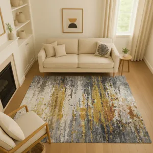 Luxury Washable Lumara Graphite 3\' x 5\' Rug