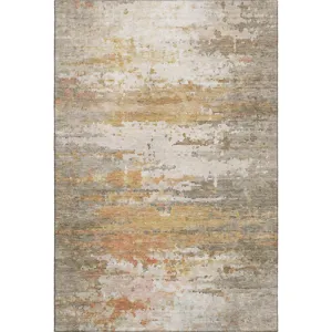 Luxury Washable Lumara Khaki Rug