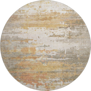 Luxury Washable Lumara Khaki 8' x 8' Round Rug
