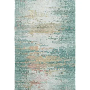 Luxury Washable Lumara Seafoam Rug