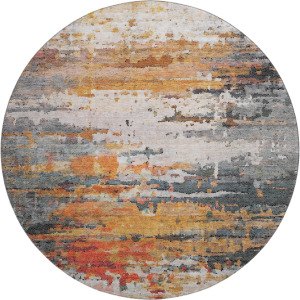 Luxury Washable Lumara Volcano 8' x 8' Round Rug