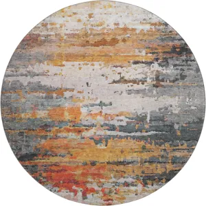 Luxury Washable Lumara Volcano 8' x 8' Round Rug