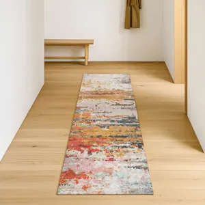 Luxury Washable Lumara Volcano 2\'3\" x 7\'6\" Runner Rug