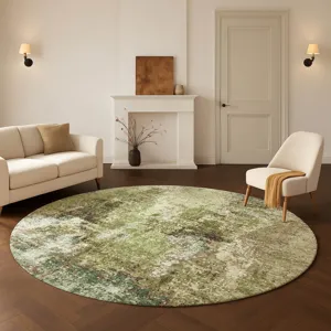 Luxury Washable Lumara Aloe 8\' x 8\' Round Rug