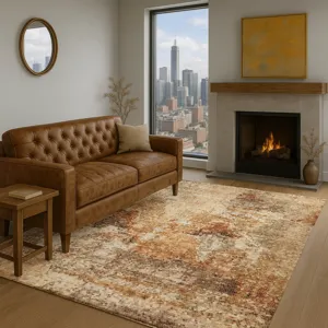 Luxury Washable Lumara Copper 2\'6\" x 3\'10\" Rug