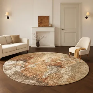 Luxury Washable Lumara Copper 8\' x 8\' Round Rug