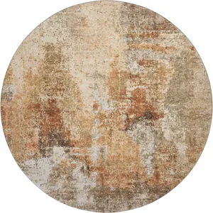Luxury Washable Lumara Copper 8' x 8' Round Rug
