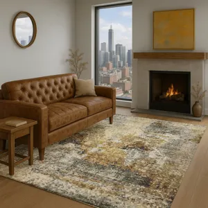 Luxury Washable Lumara Khaki 10\' x 14\' Rug