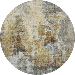 Luxury Washable Lumara Khaki 8' x 8' Round Rug