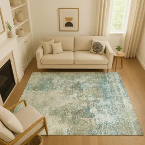 Luxury Washable Lumara Seafoam 8\' x 10\' Rug