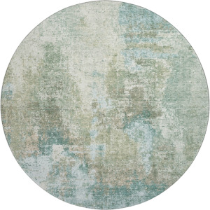 Luxury Washable Lumara Seafoam 8' x 8' Round Rug