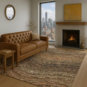 Luxury Washable Lumara Brown 8\' x 10\' Rug