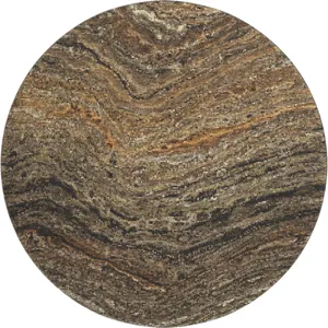 Luxury Washable Lumara Brown 8' x 8' Round Rug