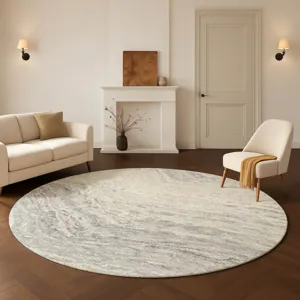 Luxury Washable Lumara Linen 8\' x 8\' Round Rug