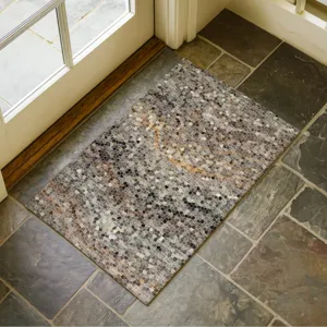 Luxury Washable Lumara Pewter 1\'8\" x 2\'6\" Rug