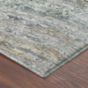 Luxury Washable Lumara Sage 2\'6\" x 3\'10\" Rug