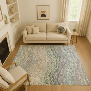 Luxury Washable Lumara Sage 2\'6\" x 3\'10\" Rug