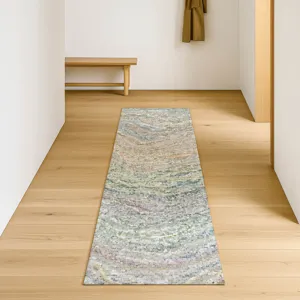Luxury Washable Lumara Sage 2\'3\" x 7\'6\" Runner Rug