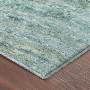 Luxury Washable Lumara Teal 1\'8\" x 2\'6\" Rug