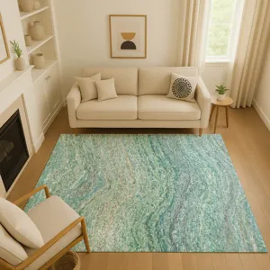 Luxury Washable Lumara Teal 10\' x 14\' Rug
