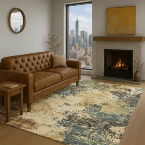 Luxury Washable Lumara Multi 9\' x 12\' Rug