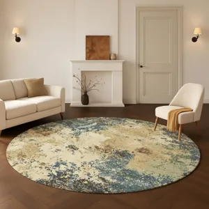 Luxury Washable Lumara Multi 8\' x 8\' Round Rug