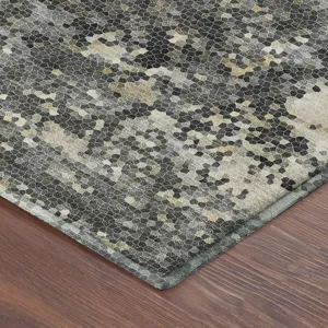Luxury Washable Lumara Pewter 8\' x 8\' Round Rug
