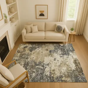 Luxury Washable Lumara Pewter 5\' x 7\'6\" Rug