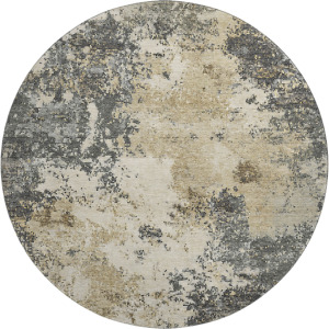 Luxury Washable Lumara Pewter 8' x 8' Round Rug