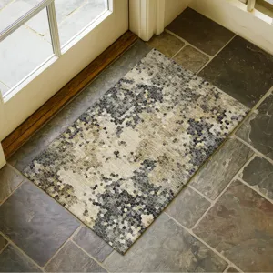 Luxury Washable Lumara Pewter 1\'8\" x 2\'6\" Rug
