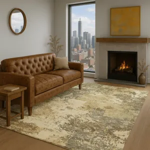 Luxury Washable Lumara Wheat 2\'6\" x 3\'10\" Rug