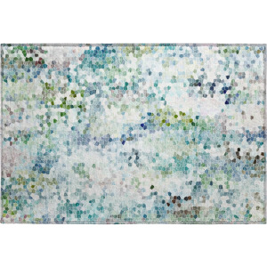 Luxury Washable Lumara Aqua Rug