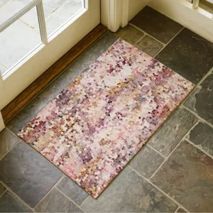 Luxury Washable Lumara Blush 1\'8\" x 2\'6\" Rug