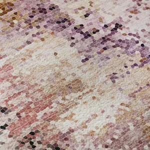 Luxury Washable Lumara Blush 1\'8\" x 2\'6\" Rug