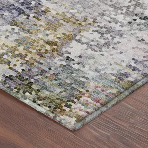 Luxury Washable Lumara Confetti 2\'3\" x 7\'6\" Runner Rug