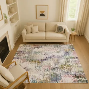 Luxury Washable Lumara Confetti 2\'6\" x 3\'10\" Rug