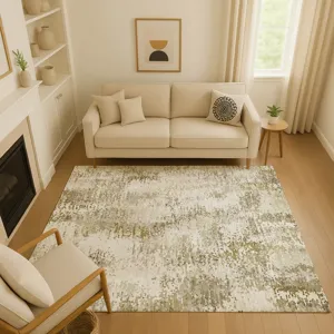 Luxury Washable Lumara Khaki 2\'6\" x 3\'10\" Rug