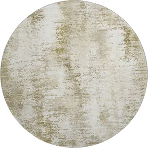 Luxury Washable Lumara Khaki 8\' x 8\' Round Rug