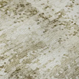 Luxury Washable Lumara Khaki 1\'8\" x 2\'6\" Rug