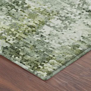 Luxury Washable Lumara Olive 2\'6\" x 3\'10\" Rug