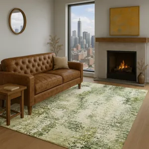 Luxury Washable Lumara Olive 2\'6\" x 3\'10\" Rug