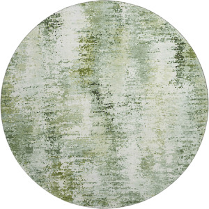 Luxury Washable Lumara Olive 8' x 8' Round Rug