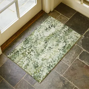 Luxury Washable Lumara Olive 1\'8\" x 2\'6\" Rug
