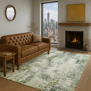 Luxury Washable Lumara Sage 8\' x 10\' Rug