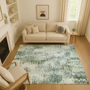 Luxury Washable Lumara Sage 8\' x 10\' Rug