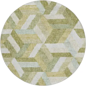 Luxury Washable Lorenzo Aloe 8\' x 8\' Round Rug