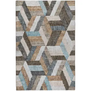 Luxury Washable Lorenzo Brown 2\'6\" x 3\'10\" Rug
