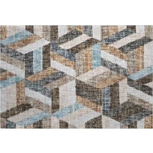 Luxury Washable Lorenzo Brown Rug